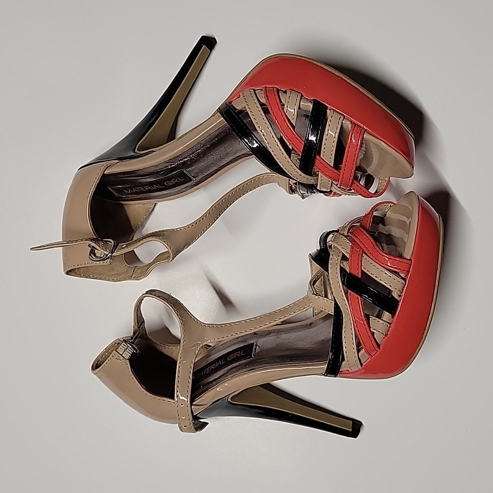 Material Girl Pleather High Heel Platform Shoes